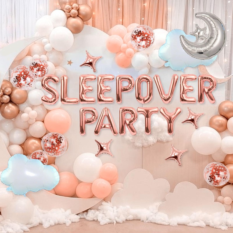 Pajama Party Decorations No Boys Allowed Sign Balloons Slumber Sleepover