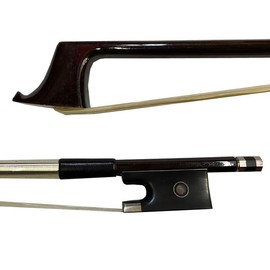 small szie coffee carbon fiber violin bow white horse hair 3/4,1/2,1/4,1/8 for childern (1/8) (1/4)