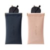 V-LAFUYLIFE Glasses Case Soft 2 Pack - Portable Leather Squeeze