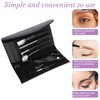 Professional Eyebrow Shaping Grooming Kit,8PCS/SET Eyebrow Grooming Kit with Leather