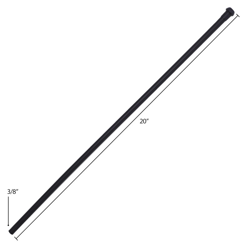 Westbrass D120-01 3/8" x 20" Bullnose Faucet Riser Supply Line,