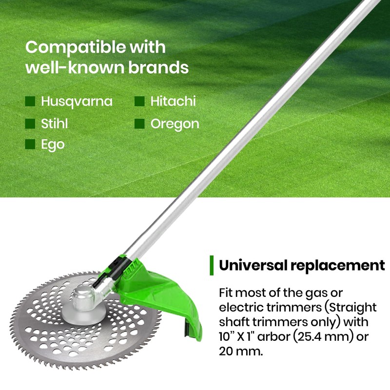 2-Set 10" x 80T Carbide Tip Brush Blades with The
