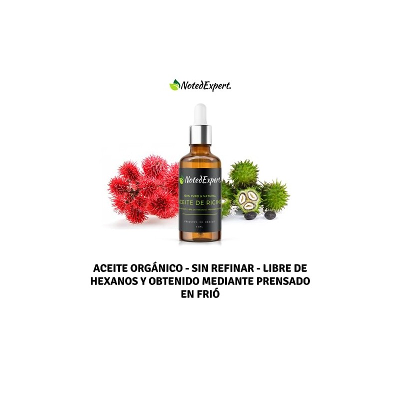 Aceite Ricino Orgánico 100 Puro Natural Prensado Frío Hexanos Refinar