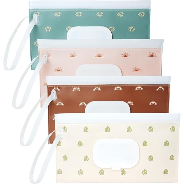 4 Pack Wipes Dispenser, ON The GO, Seposeve Portable Baby