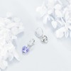Crystal Heart Earrings for Women 925 Sterling Silver Crystal Drop