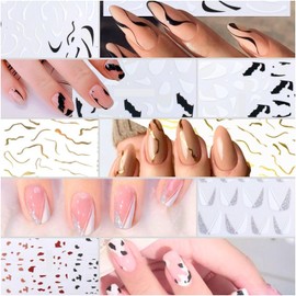 COLORBIRD Nail Stickers Art Cute Art Heart Accent Illustration (STZ-CS63,64,68,67,69)