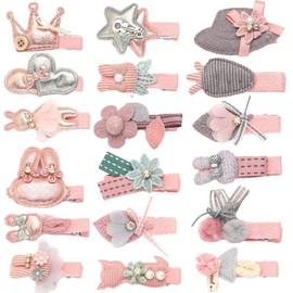 Unicra Hair Clips 18 Pieces Baby Toddler Bow Hair Clips Hairpieces Accessories Gift Sets for Girls