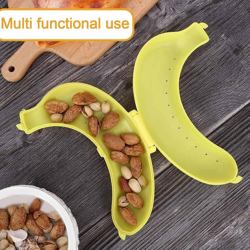 Banana Case Holder,2 Pcs Reusable Banana Storage Box with Vent