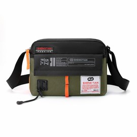 Rowaica Men's Crossbody Shoulder Bag, Lightweight, Large Capacity, Shoulder Bag, Messenger (Green)