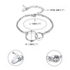 Ever Faith 925 Sterling Silver Double Circle Bracelet 2 Interlocking