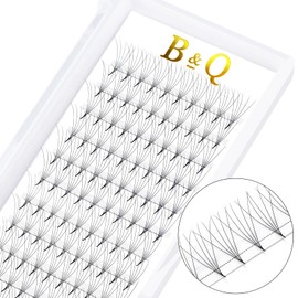 B&Q Ready-to-Use Fan Eyelashes, 3D-D-0.07-11, Pointed Base, Eyelash Extensions, 3D, 4D, 5D, 6D, 10D, 0.05, 0.07, 0.10 mm Volume Eyelashes, C, D Curl, Black (3D-D Curl-0.07 mm, 11 mm)