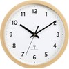 IRIS PLAZA Wall Clock Radio Controlled Clock Natural Diameter 25