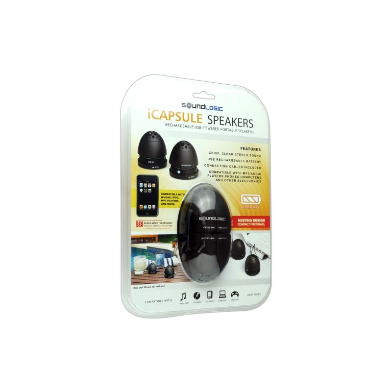 Sound Logic Rechargeable Egg Nesting Speakers USB (72-4825)