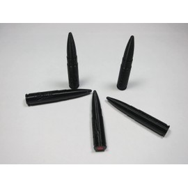 300 Blackout Plastic Snap caps - Dummy Training Rounds - Set of 5 (Black)