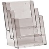 Taymar Three Tier Dispenser for A5 Leaflets and Brochures, Clear,