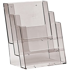 Taymar Three Tier Dispenser for A5 Leaflets and Brochures, Clear, 3C160