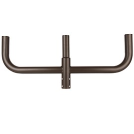 180 Degree Bullhorn with 3 Tenons, Round Base Bullhorn Tenon Adapter for 3 Lights, Top Mount Bracket for 2 3/8" Slip Fitter Mount Parking Lot Street Light, Outdoor Lighting Fixtures