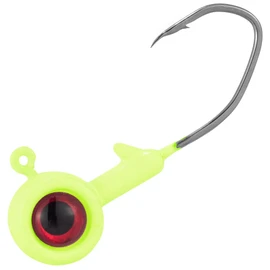 Dr.Fish 30 Pack Crappie Jig 3D Eyes Fishing Jig Head Bass Fishing Crappie Trout Panfish Bluegill Hook Lure Live Bait Plastic Freshwater 1/32oz Chartreuse