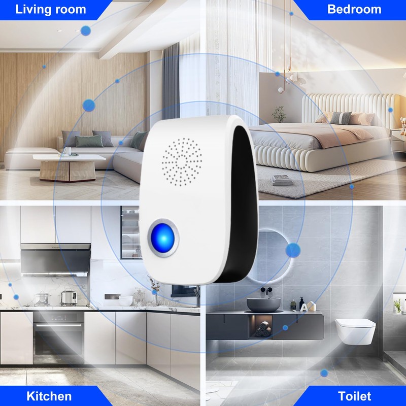 2025 Upgraded Ultrasonic Repeller 8 Packs, Indoor Repellent for Mouse,