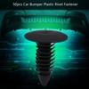 Rivet Fastener Plastic Rivet Fastener 50 Pieces Car Bumper Plastic