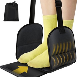 HiVing New Airplane Foot Rest, No Collapse Foot Hammock for Plane Travel with Extended Adjustment Strap, Portable Desk Foot Hammock with Thickened Foam, Foot Sling Travel Essentials to Relax Your Feet