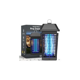 Mata Mosquitos Electrico, 20W Lampara Mata Mosquitos, 4200V Matamoscas Electrico, Raqueta Mosquitos, Ipx4 Resistente al Agua, Area de Cobertura>100m², para Interiores, Exteriores, Patios y Jardines