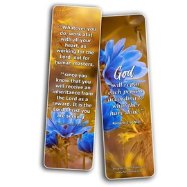 NewEights Bible Verses About Reward Bookmarks (60-Pack) - Perfect Giftaway for Sunday School and Ministries - Stocking Stuffers for Kids, Teens, Unisex Adults Christian Token Rewards