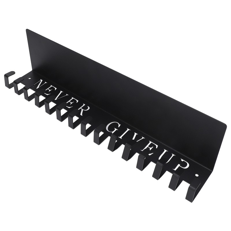 Medal Display Hanger Never Give Up Sturdy Shelf with Hooks