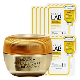 Tony Moly Intense Care Gold 24K Snail Cream + Master Lab Vitamin C Mask Sheet 10 sheets free / 토니모리 인텐스 케어 골드 24K 스네일 크림+마스터랩 비타민C 마스크시트 10매 증정