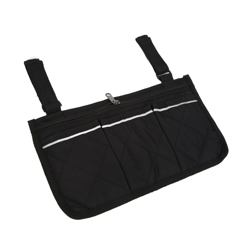 Wheelchair Side Hanging Storage Bag Multi Pocket Armrest Pouch Bag