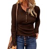 Kancystore Fall Tshirts for Women 2024 Trending Long Sleeve V
