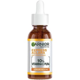 Garnier Express Aclara Serum Noche Antimanchas con 10% Vitamina C Pura para una Piel Radiante, reduce las Manchas durante la Noche, 30ml