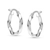 Charmsy 925 Sterling Silver Twisted Hoop Earrings for Women |
