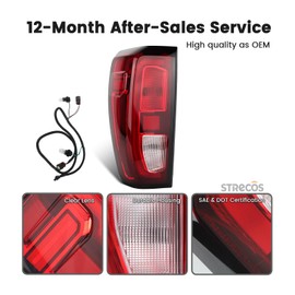 Tail Light Compatible with 2019 2020 2021 2022 2023 2024 2025 GMC Sierra 1500 2500HD 3500HD Halogen Taillight Rear Brake Reversing Lamp Assembly w/ Bulbs Replace OEM#84968736 (Left Driver Side)