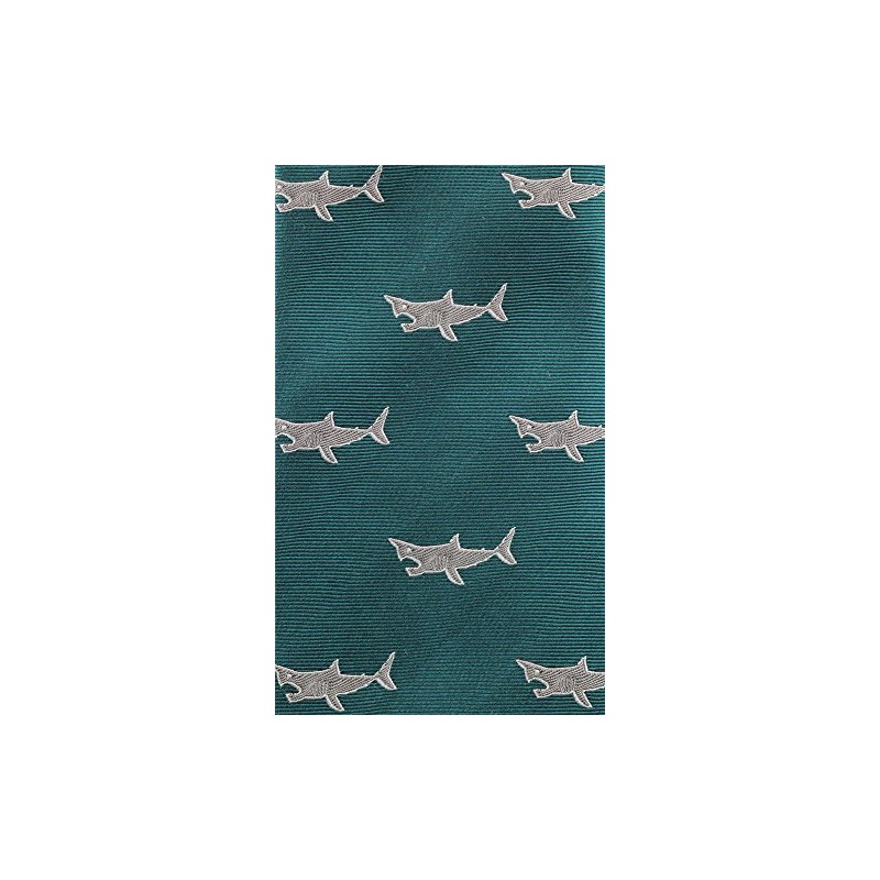 [COLORATA] Carolata Shark Pattern Necktie (100% Silk / Jacquard Woven),