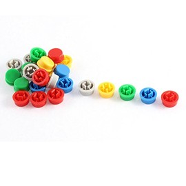 uxcell 12 x 12mm Tact Tactile Switches Cap Round Pushbutton Cover 25PCS