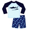 Boys Two Piece Rash Guard Swimsuits Kids Long Sleeve Sunsuit