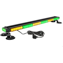 38.5Inch 78 LED Strobe Light Bar Double Side Flashing High Intensity Emergency Warning Flash for Safety Construction VehiclesLight Color: Amber/green, Rated Power: 78, Beam Angle: Spot