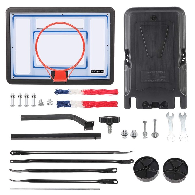 FCH Poolside Basketball Hoop, Adjustable Height 45"-53" Swimming Pool Basketball