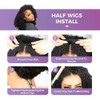 OQ Hair Afro Curly Half Wig Human Hair 180% Density