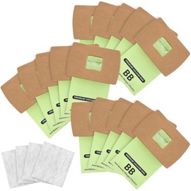 15 Pack Type BB Compact Canister Bags Replacement for Oreck XL Buster B Canister Vacuum bags PKBB12DW BB180 BB280 BB850 BB870 BB900 BB1000 MV160 with 4 Motor Filters