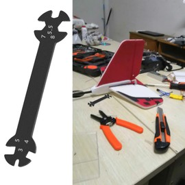 ECSiNG 2-Piece 6-in-1 RC Wrench Multifunctional Small Portable Tool High Hardness Suitable for M3 M4 M5 M5.5 M7 M8 Nuts