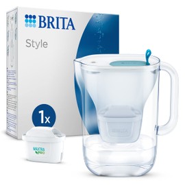 BRITA Carafe filtrante Style bleue + 1 cartouche filtrante MAXTRA PRO All-in-1 - Nouveau MAXTRA +