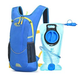 Hydration Pack,Hydration Backpack with 2L Hydration Bladder Lightweight Running Water Backpack for Women Men Kids (Blue)