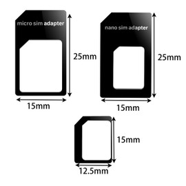 Cozy Inviting 4 in 1 Nano SIM Card Adapter, 4 Set Nano SIM Adapter, SIM Adapter, SIM Card Adapter with SIM Eject Pin, Compatible with Smartphone