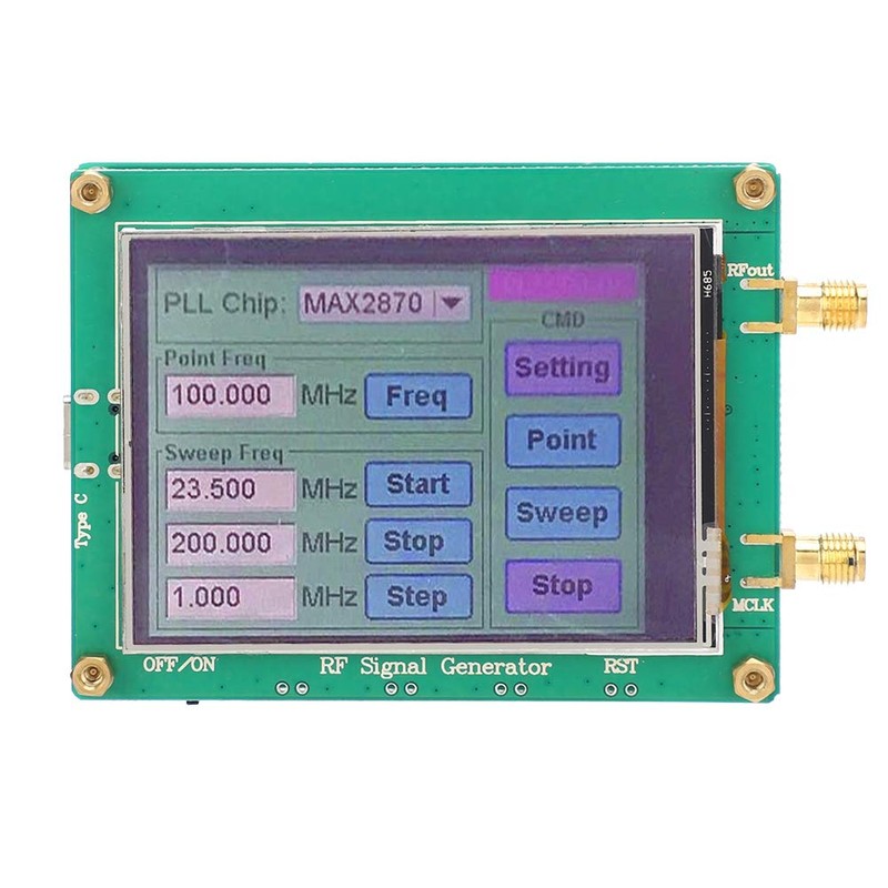 RF Signal Generator Module Full Touch Screen Low Noise Frequency