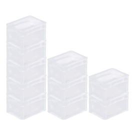 PROREGAL SuperSparSet 10 x Transparent Euro Containers BasicLine with Closed Handle H x W x D 12 x 15 x 20 cm 2.2 Litres Euro Box, Transport Box, Transport Container, Stacking Container