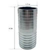 SAFBY 2" Stainless Steel Hose Barb Fitting – Straight Barbed