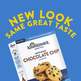 Kinnikinnick - Montanas Chocolate Chip Cookies - Gluten Free and Allergy Friendly, Vegan Cookies - 8 oz. Box