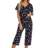 ENJOYNIGHT Womens Pajama Sets Cotton Summer Pjs Tops with Capri
